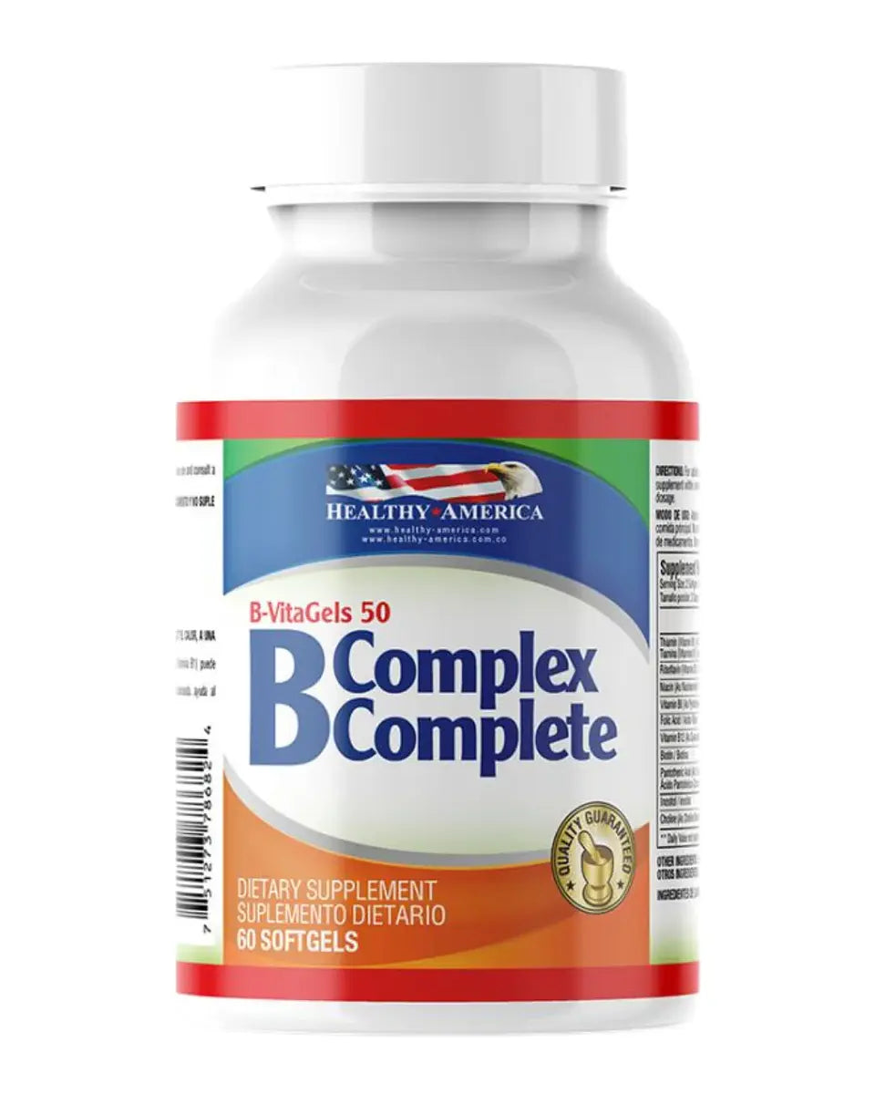 B Complex Complete Complejo de Vitaminas B 60 Softgels Healthy America