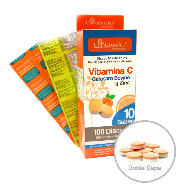 Vitamina C 10 Tabletas Colnaturales – Complemento de Vitamina C