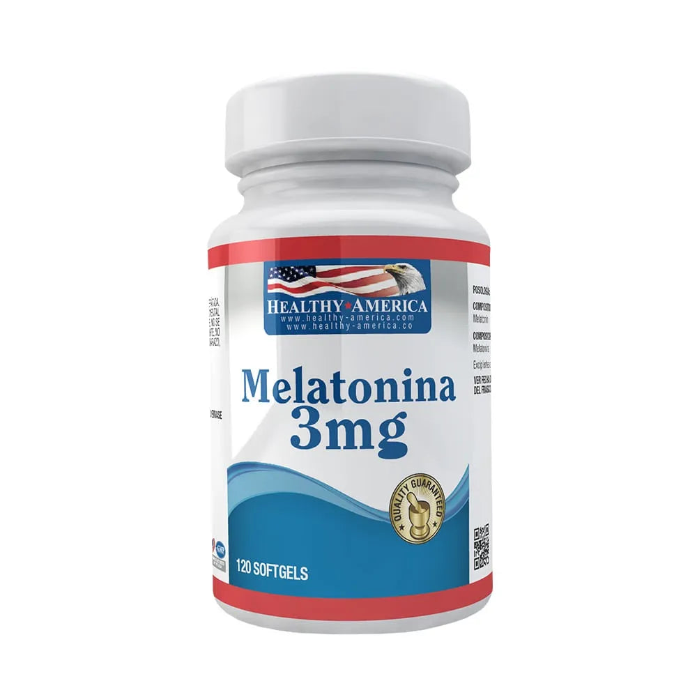 Melatonina 3 mg Healthy America 120 Softgels