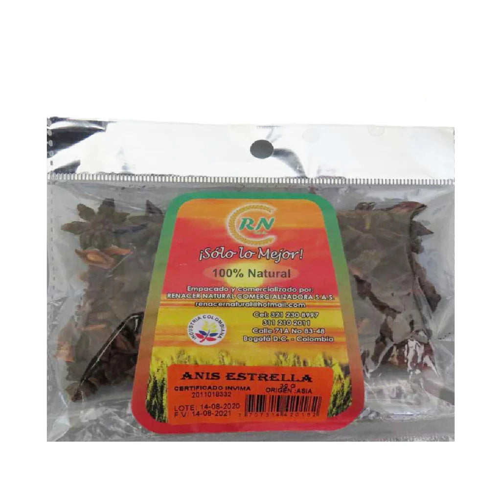 Anís Estrella 15 g Renacer – Especia Aromática para Infusiones y Cocina