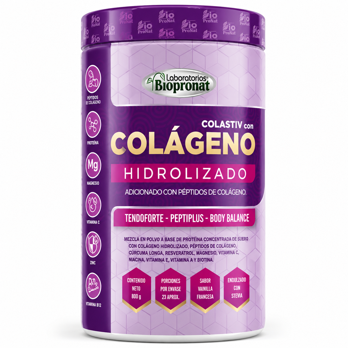 Colágeno hidrolizado 1000g Bipronat