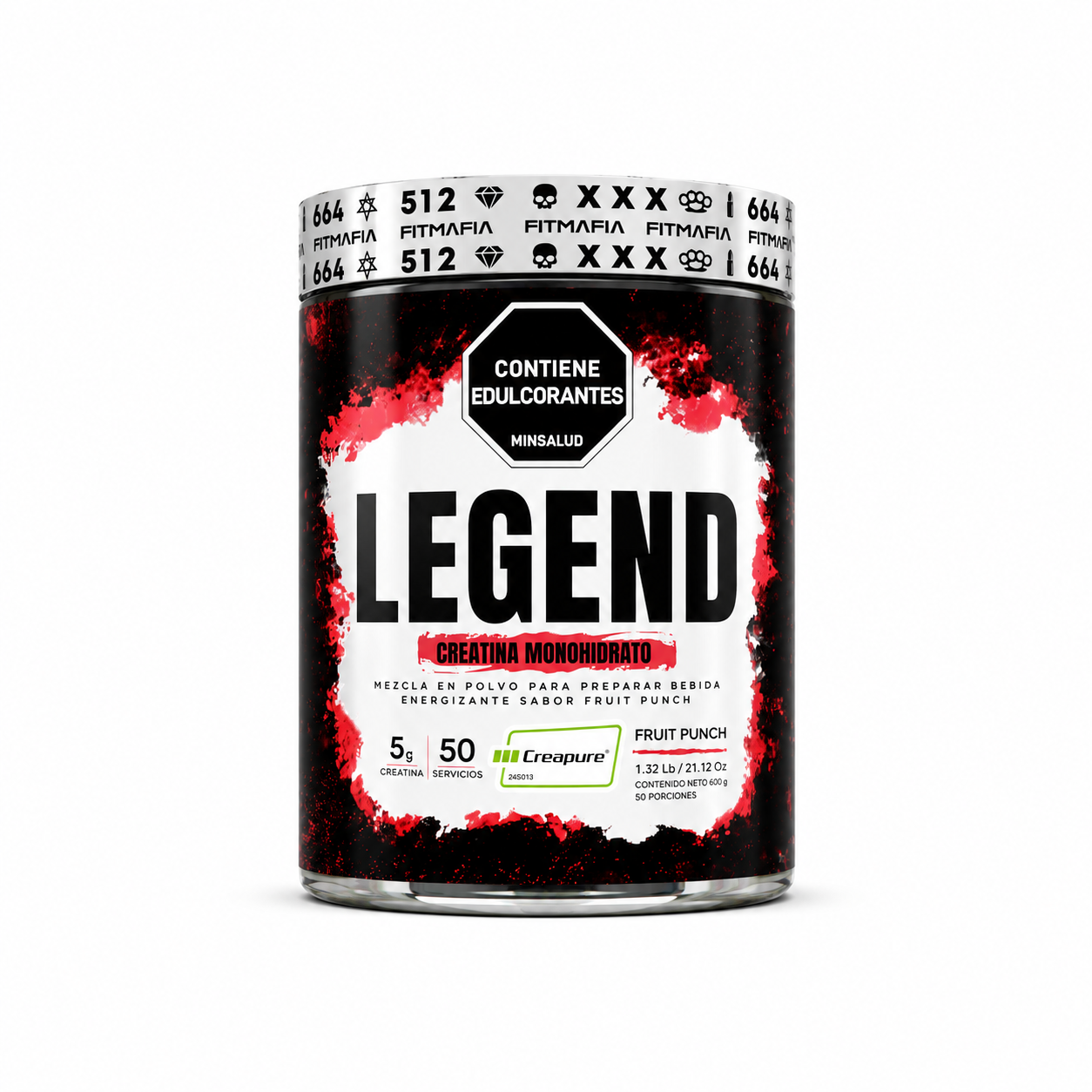 Legend Creatina Monohidratada Creapure 50 servicios Fitmafia