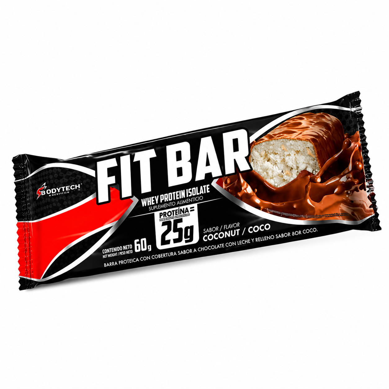 Barras Proteína Fitbar Nutramerican Chocolate X 1 Und