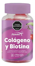 Colágeno y Biotina 45 Gomitas Funat – Complemento Nutricional para Piel, Cabello y Uñas