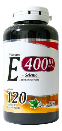 Vitamina E 400 UI 120 Cápsulas Fito Medics – Antioxidante para el Bienestar Diario