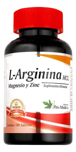 L-Arginina HCL 100 Tabletas Fito Medics – 850 mg con Magnesio y Zinc