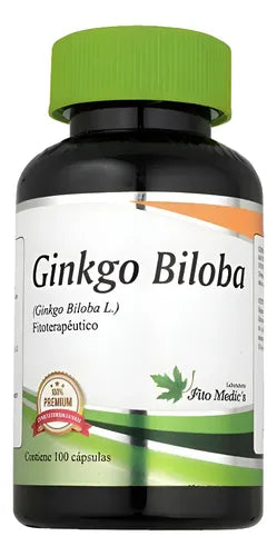 Ginkgo Biloba 100 Cápsulas Fito Medics – Concentración y Bienestar Cerebrovascular