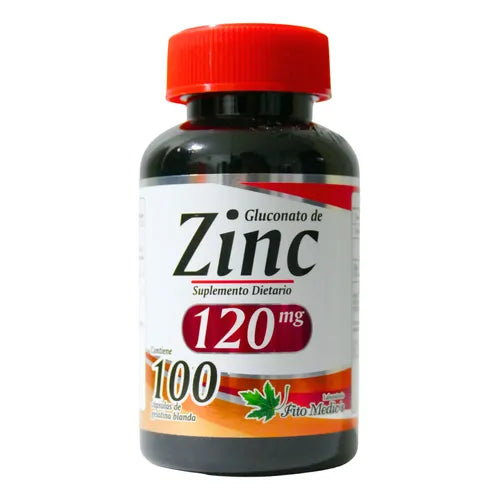 Zinc 100 Cápsulas Fito Medics – Mineral Esencial para Inmunidad, Piel y Metabolismo