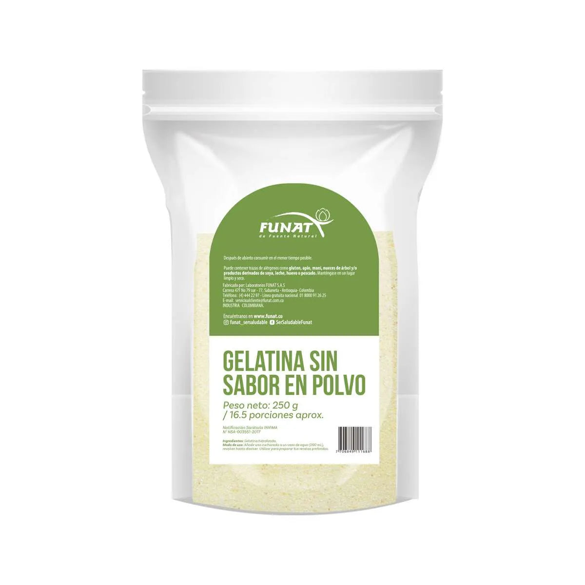 Gelatina Sin Sabor