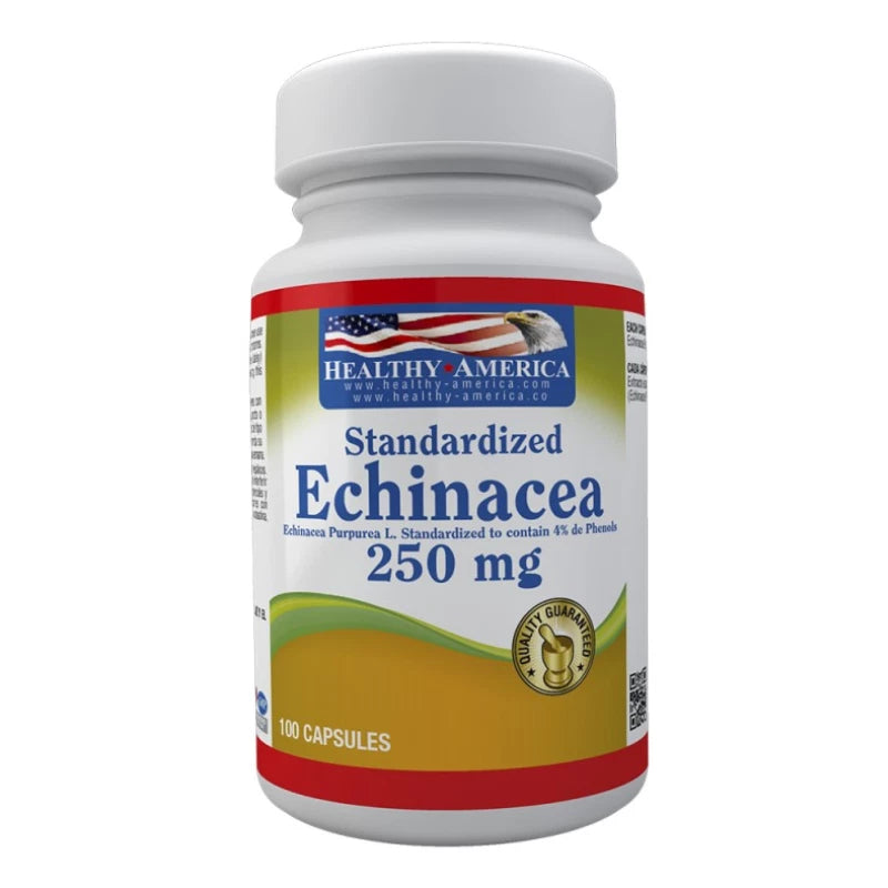 Echinacea 250 mg Equinácea 100 Cápsulas Healthy America