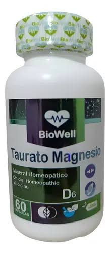 Taurato de Magnesio 60 Cápsulas Biowell – Complemento de Magnesio en Cápsulas
