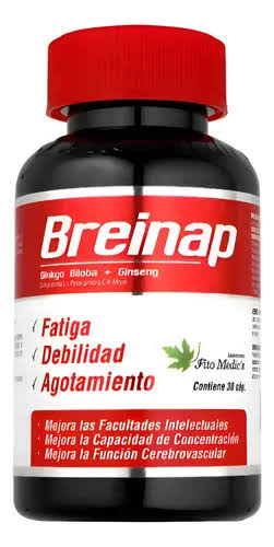 Breinap 60 Cápsulas Fito Medics – Ginkgo Biloba + Ginseng para Energía y Concentración
