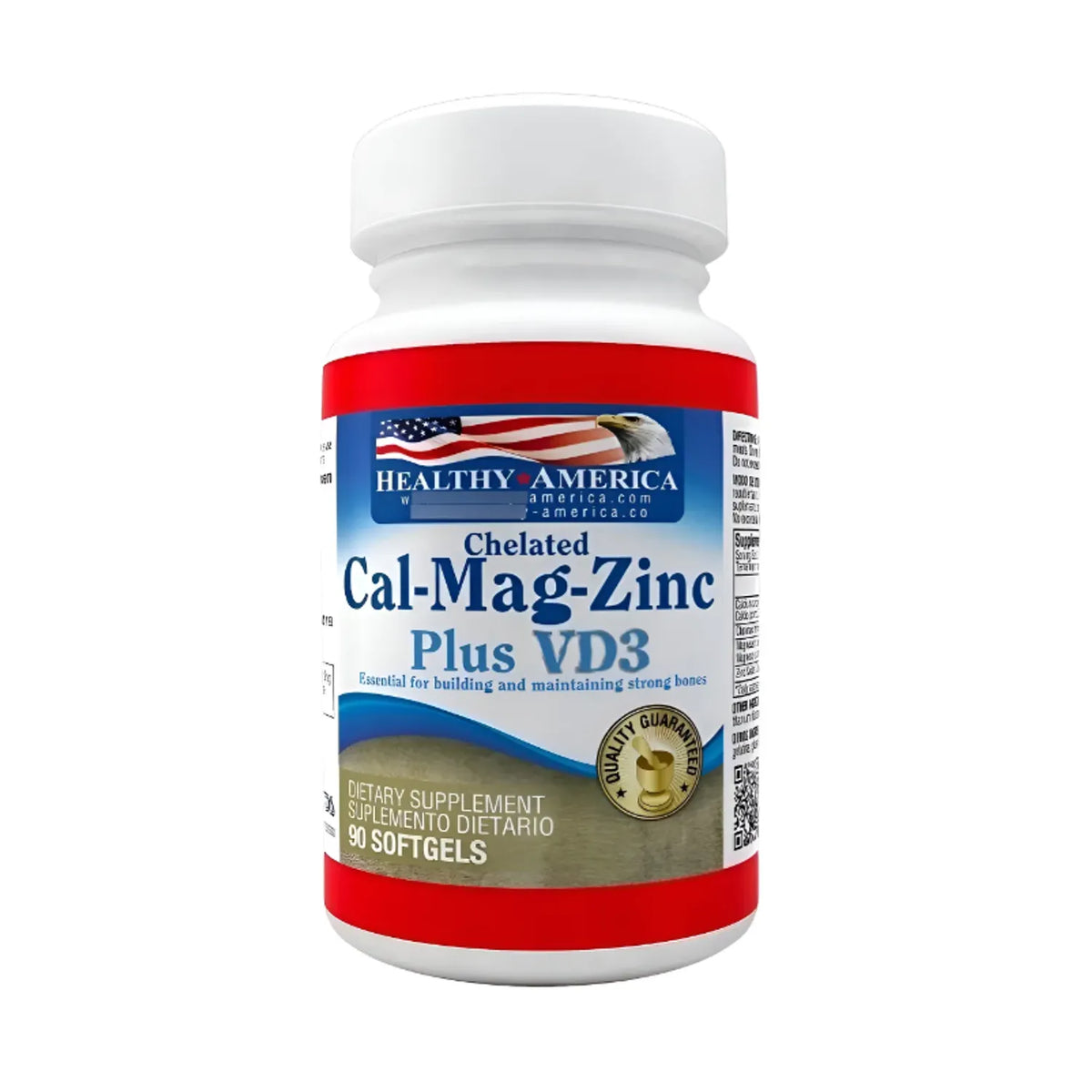 Cal Mag Zinc Calcio Magnesio y Zinc 90 Softgels Healthy America